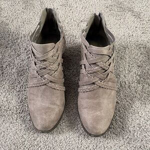 Fergalicious Taupe Ankle Booties